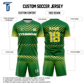 Pioneer Custom Team Adult Youth Green Soccer Jersey Set